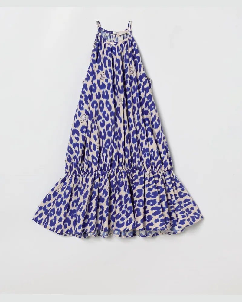 Blumarine Kleid aus Jersey mit Animal-Print Natural