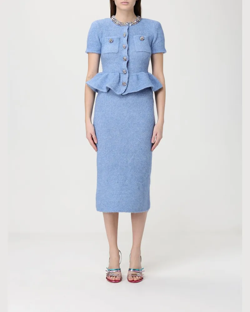 Self-Portrait Kleid damen Blau