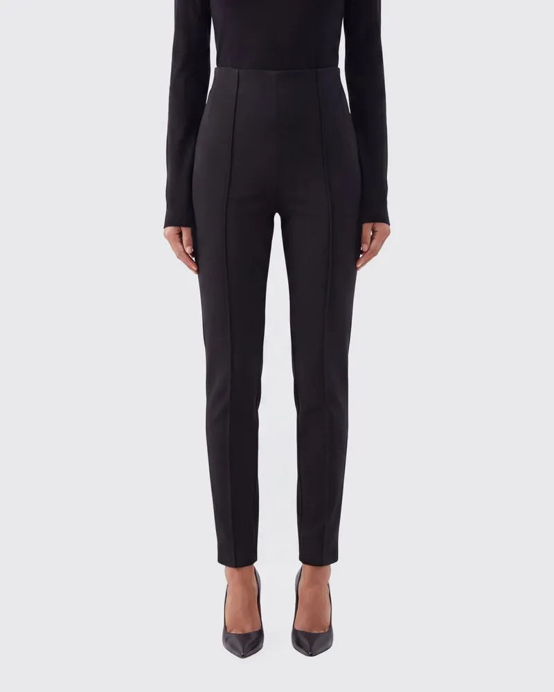 Jil Sander Hoch taillierte Skinny-Hose aus Stretch-Viskose Schwarz