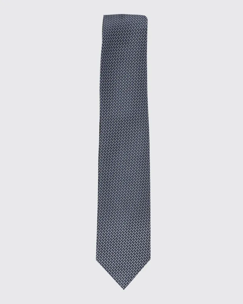 Tom Ford Gepunktete Seidenkrawatte mit 7,5 cm Breite Blau