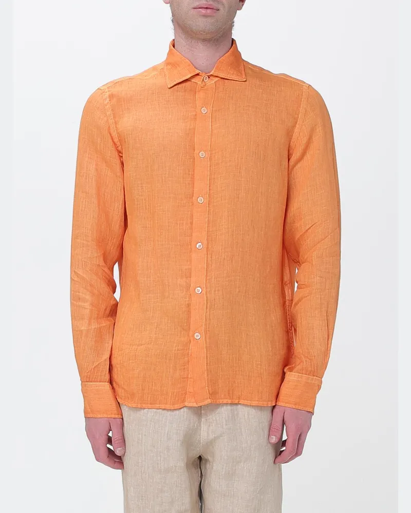 120% Lino Hemd herren Orange