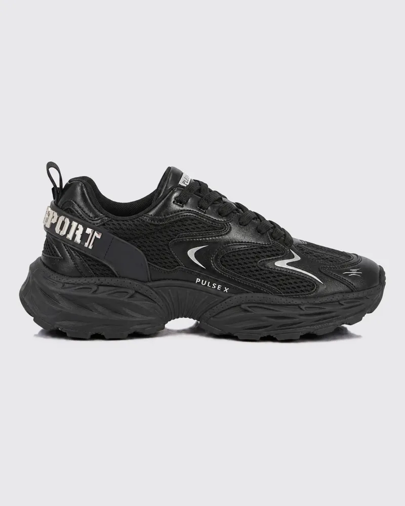 Philipp Plein Pulse X FAFS Multicolor Low-Top-Sneaker mit gekerbter Sohle Schwarz
