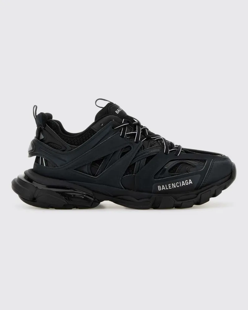 Balenciaga Track Schnürsneaker aus Mesh und Gummi mit Kontrast-Logo Schwarz