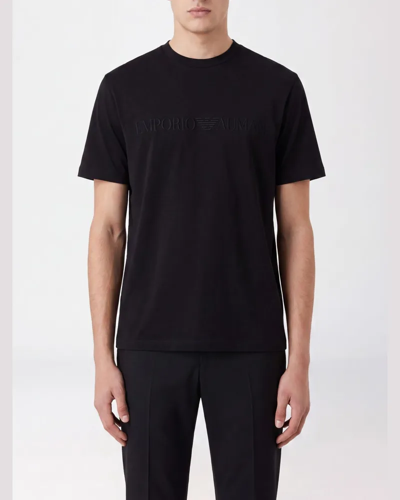 Emporio Armani Basic Baumwoll T-Shirt Schwarz