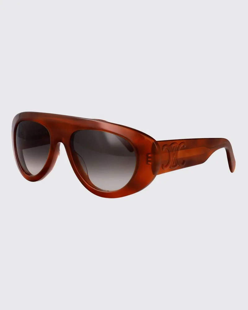 Celine Masken-Sonnenbrille in Tropfenform aus schwarzem Acetat Bunt