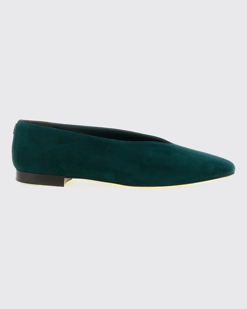 Jimmy Choo Margot Ballerinas aus Veloursleder mit mandelförmiger Spitze Grün