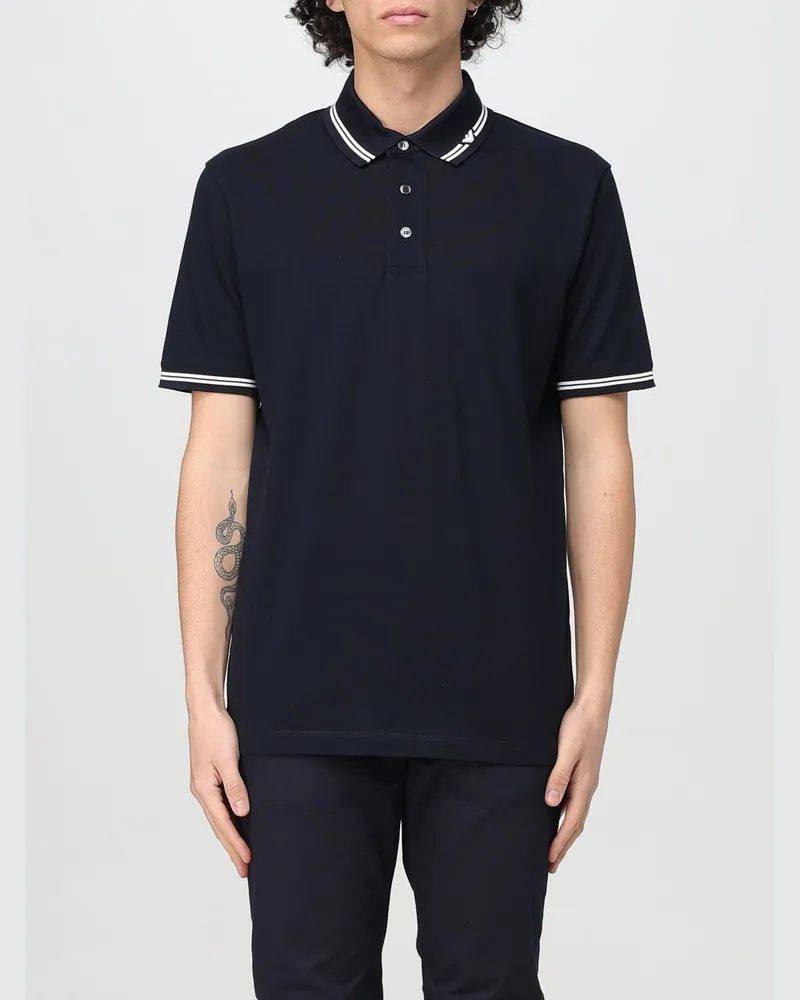 Emporio Armani Polo herren Blau
