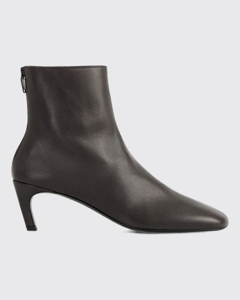 Totême Spitze Stiefeletten aus Nappaleder mit mittlerem Absatz und Reißverschluss hinten von Braun