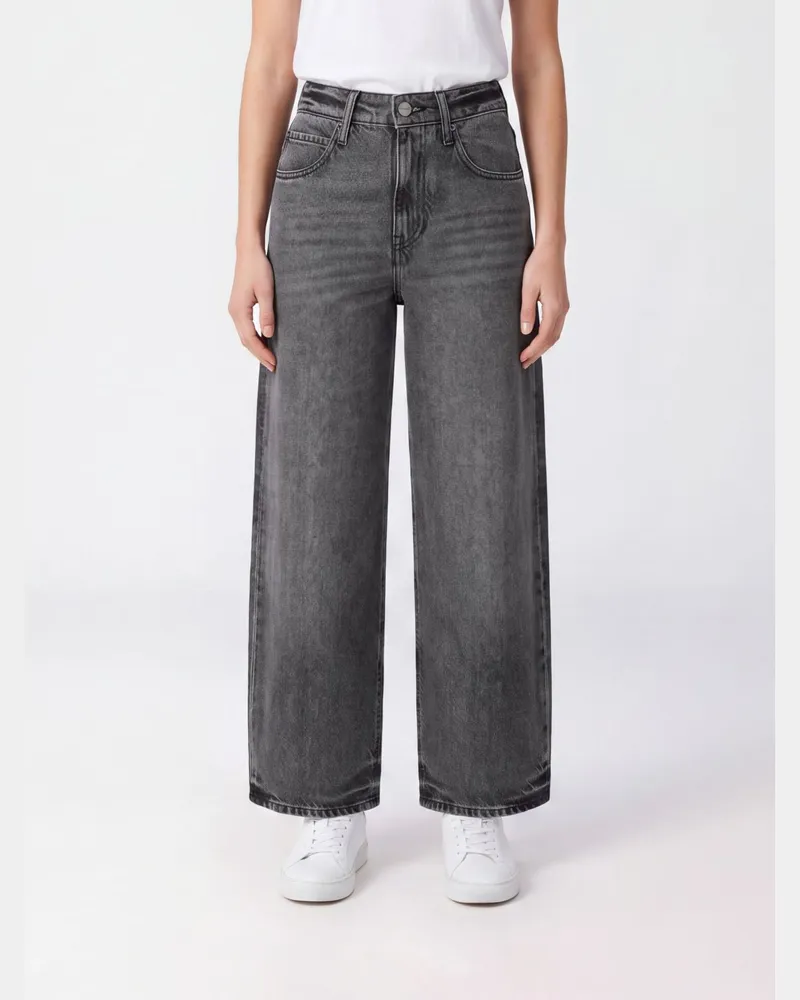 Pinko Baggy-Jeans Estelle mit mittlerer Leibhöhe aus grauem Baumwolldenim Grau