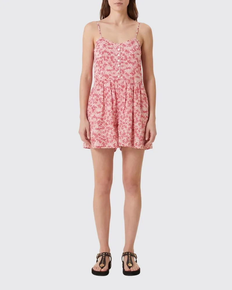 Étoile Isabel Marant Overall aus bedruckter Baumwolle Rot