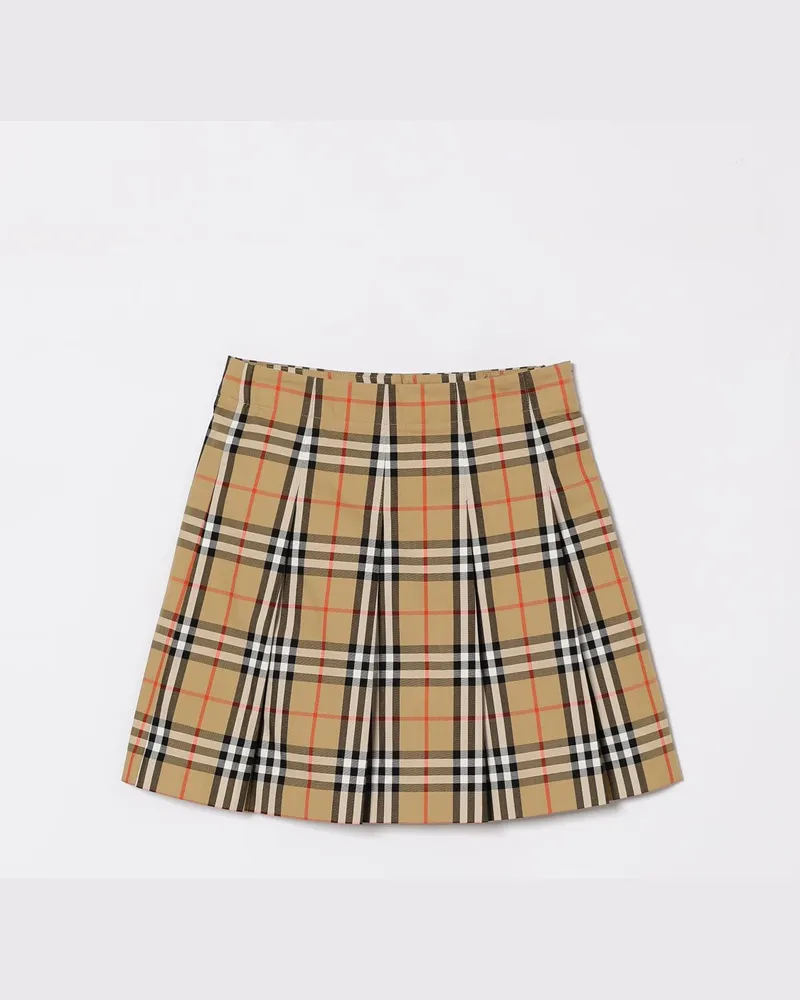 Burberry Baumwollrock mit Vintage Check-Print Beige