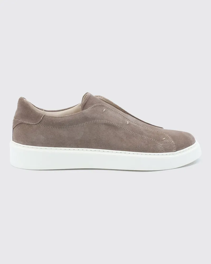 Eleventy Slip-on-Sneaker aus Veloursleder mit elastischen Einsätzen Grau