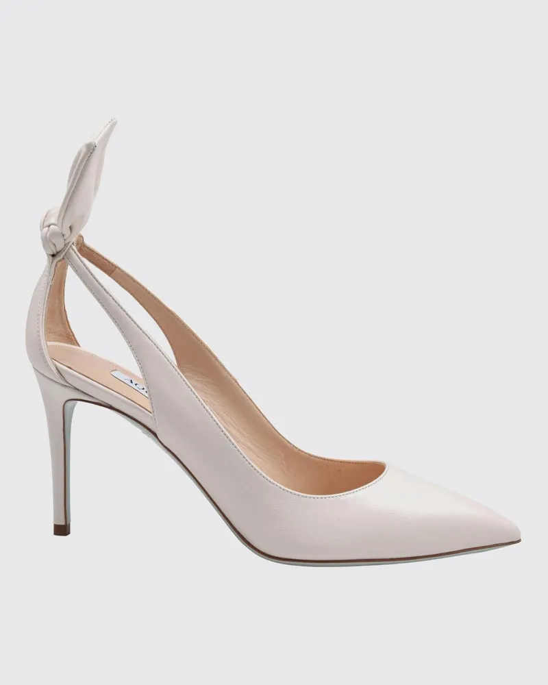 Aquazzura Bow Tie Braut-Pumps aus Nappaleder mit Cut-Out-Knoten und Stiletto-Absatz Weiß