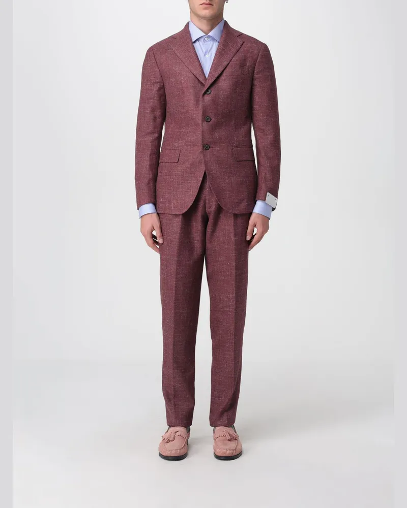 Eleventy Anzug herren Raspberry