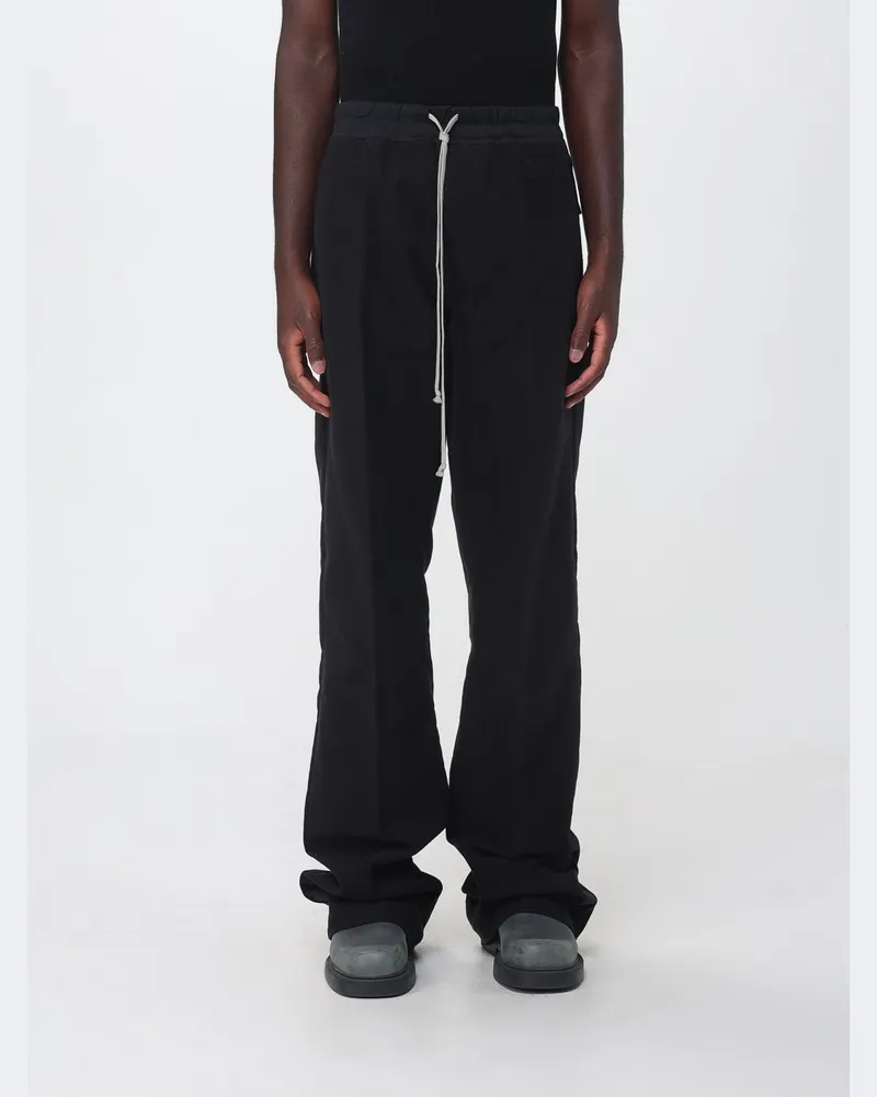 Rick Owens Weit geschnittene Drawstring-Hose aus Baumwolle Schwarz