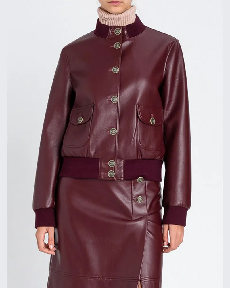 Twin-Set Jacke damen Burgunderrot