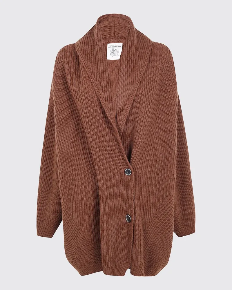 Semicouture Mantel damen Braun