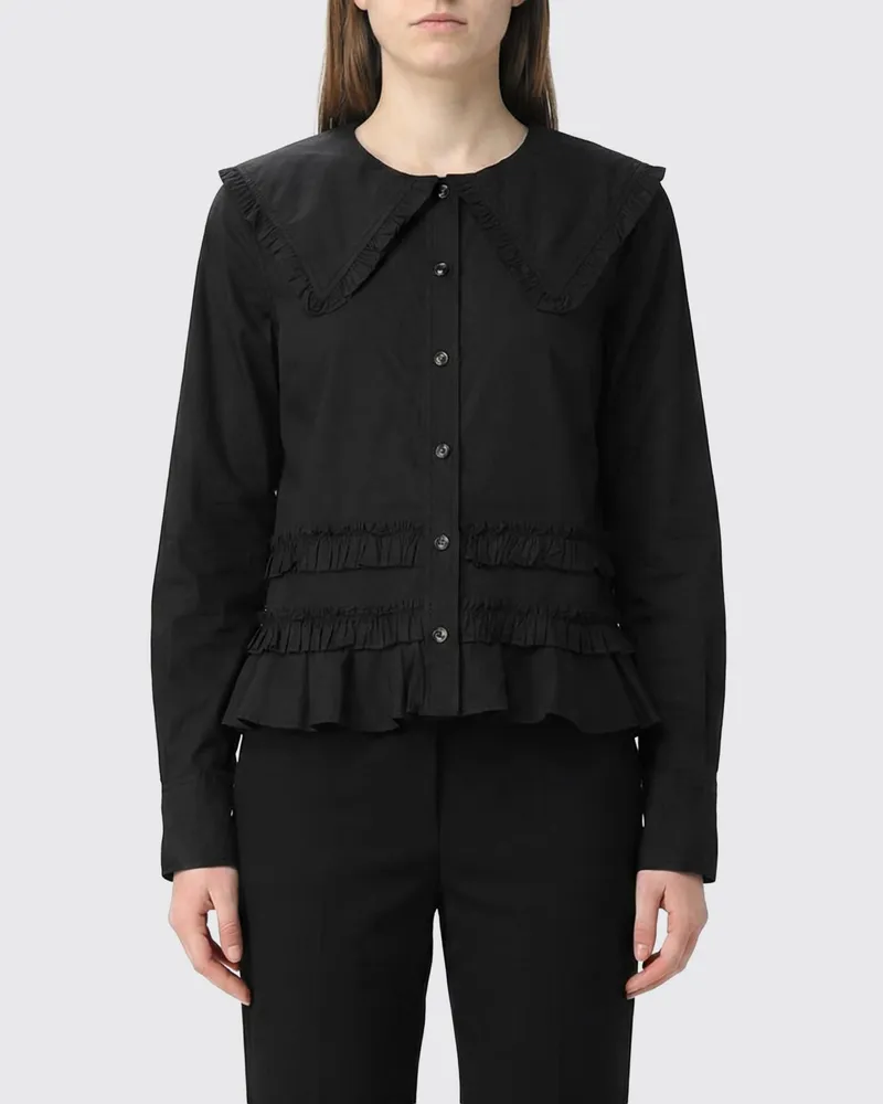 Ganni Hemdbluse damen Schwarz