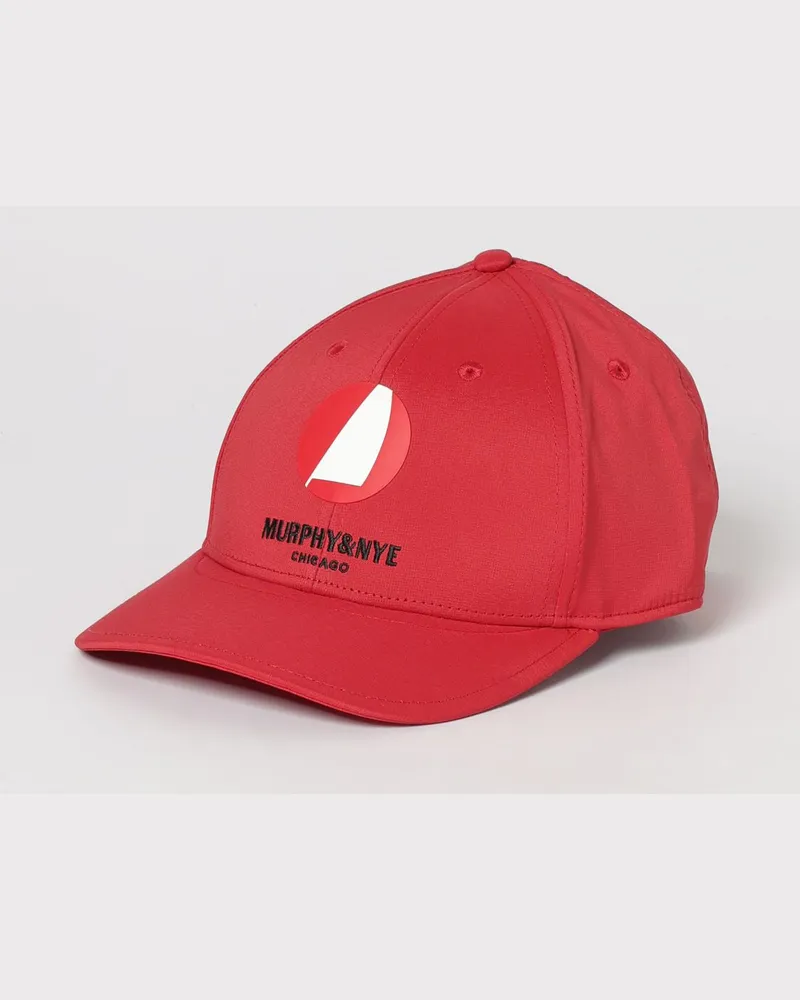 Murphy & Nye Baseballkappe aus technischem Stoff mit gesticktem Logo und Schirm Rot