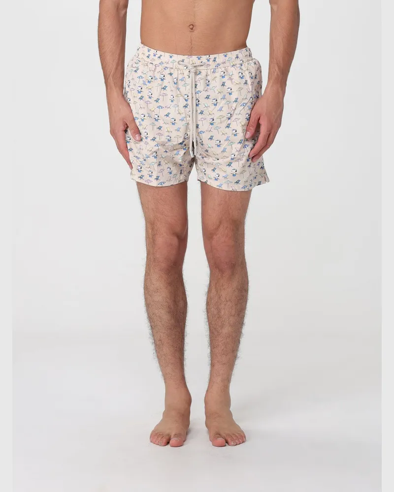 MC2 Saint Barth Bedruckte Boxer-Badehose Weiss