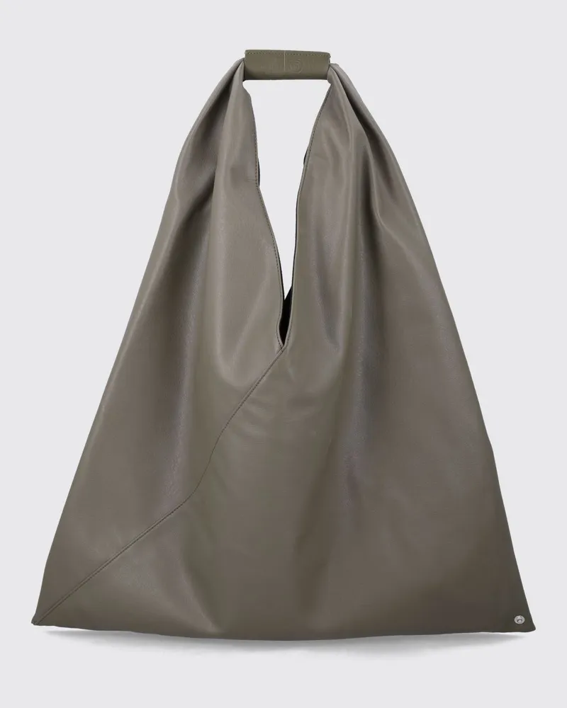 Maison Margiela Japanese Schultertasche mit White Stitch Grau