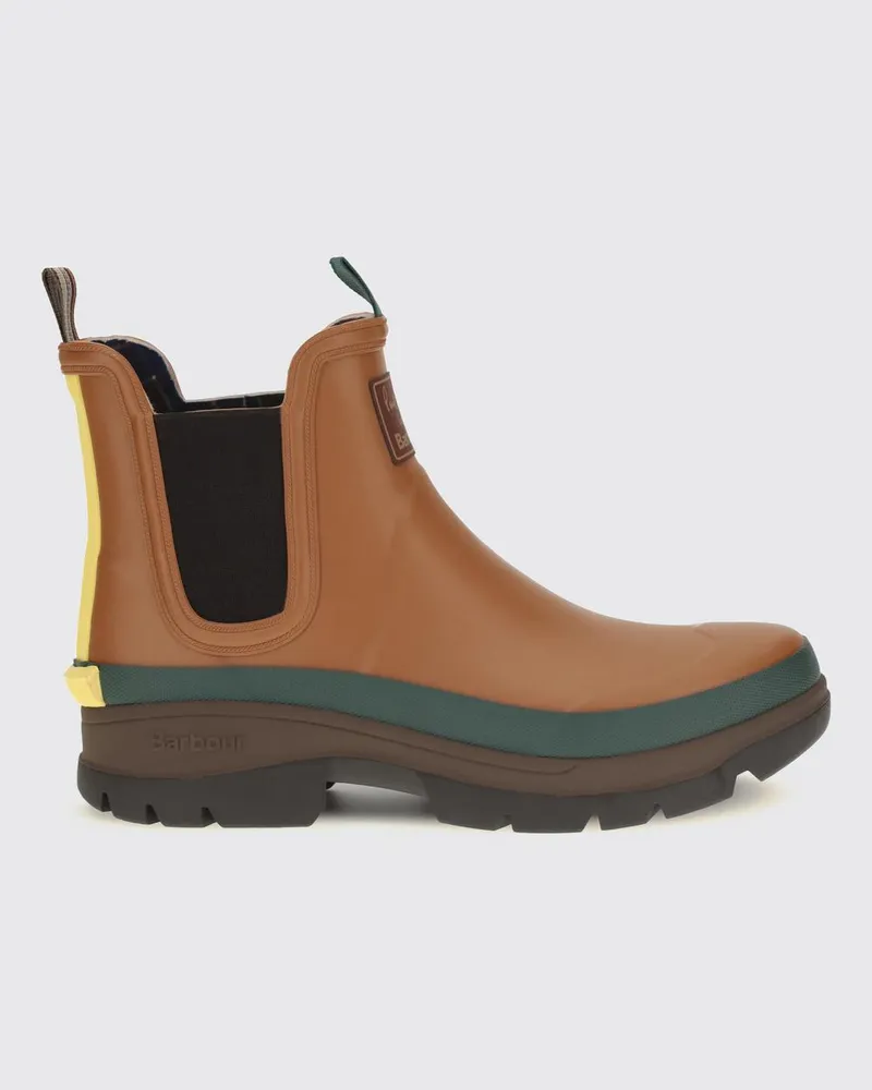 Barbour Zweifarbige Gummi-Chelsea-Regenstiefel Paul Smith x Braun
