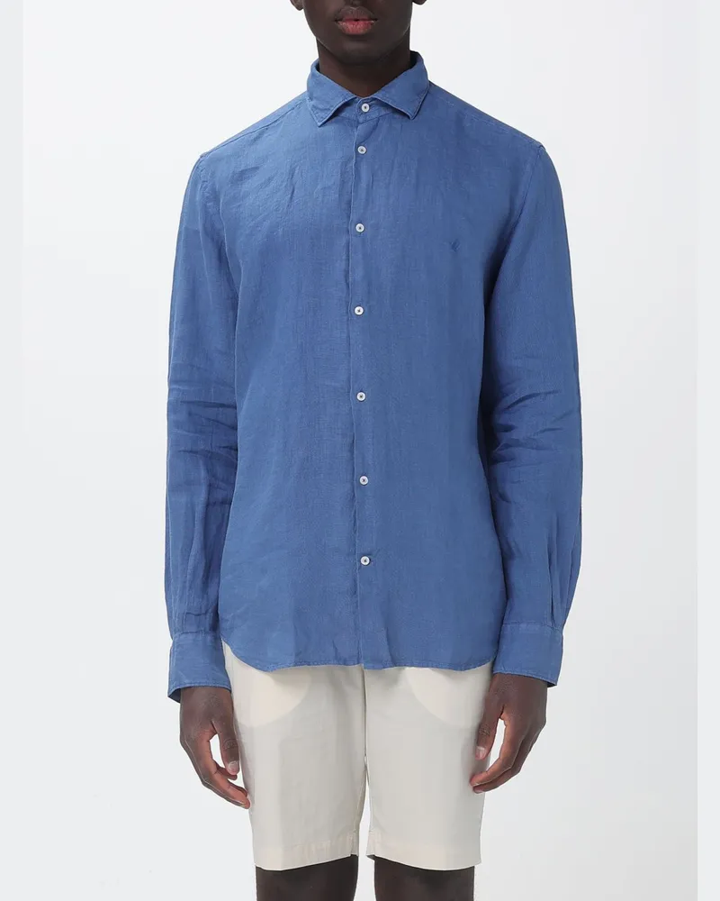 Brooksfield Lässiges Leinenhemd Hellblau