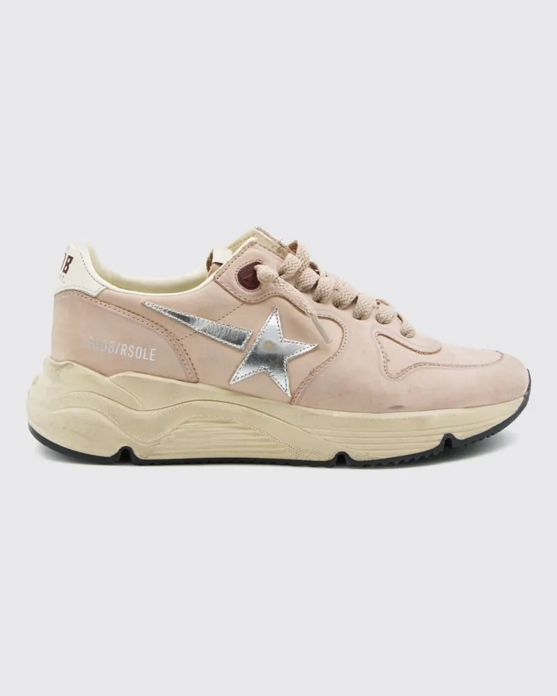 Golden Goose Running Sole Sneakers aus Leder mit markanter Used-Look-Sohle Yellow