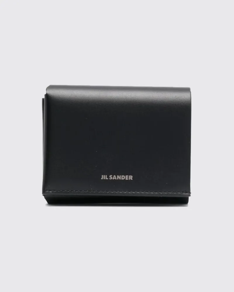 Jil Sander Origami Tri-Fold-Portemonnaie von aus Kalbsleder Schwarz