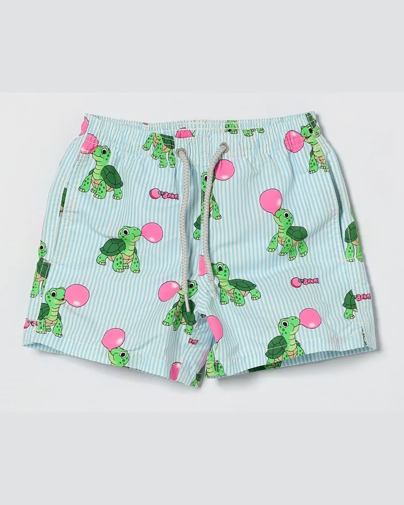 MC2 Saint Barth Bedruckte Boxer-Badehose Hellblau