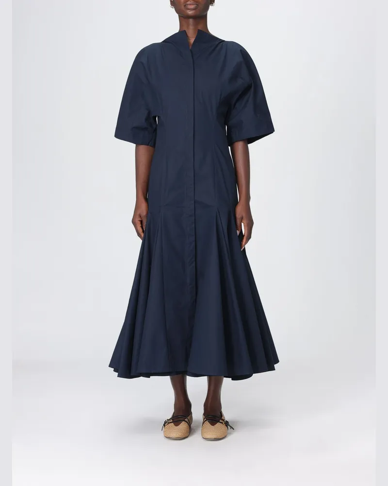Jacquemus Hemdblusenkleid aus Baumwolle Blau
