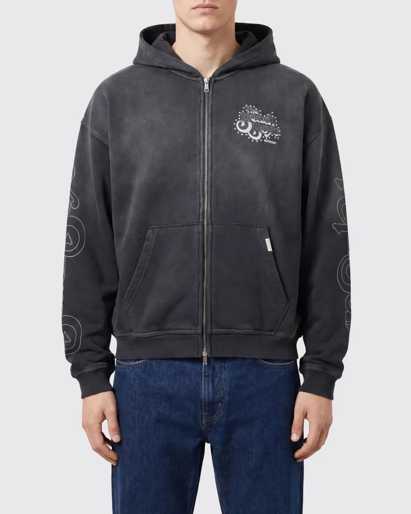 REPRESENT Baumwoll-Zip-Hoodie mit grafischem Print Schwarz