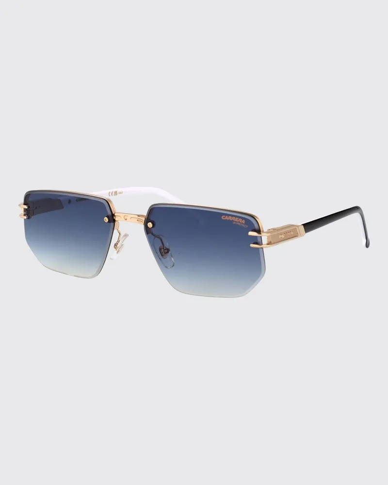 Carrera Rechteckige Aviator-Sonnenbrille aus Metall mit Verlaufsgläsern Schwarz