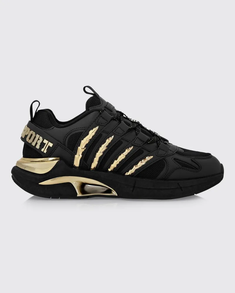 Philipp Plein Sneakers aus Leder und Mesh Schwarz