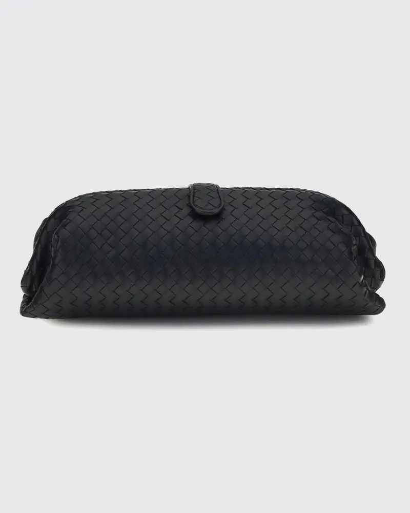 Bottega Veneta Lauren 1979 Clutch aus geflochtenem Leder Schwarz