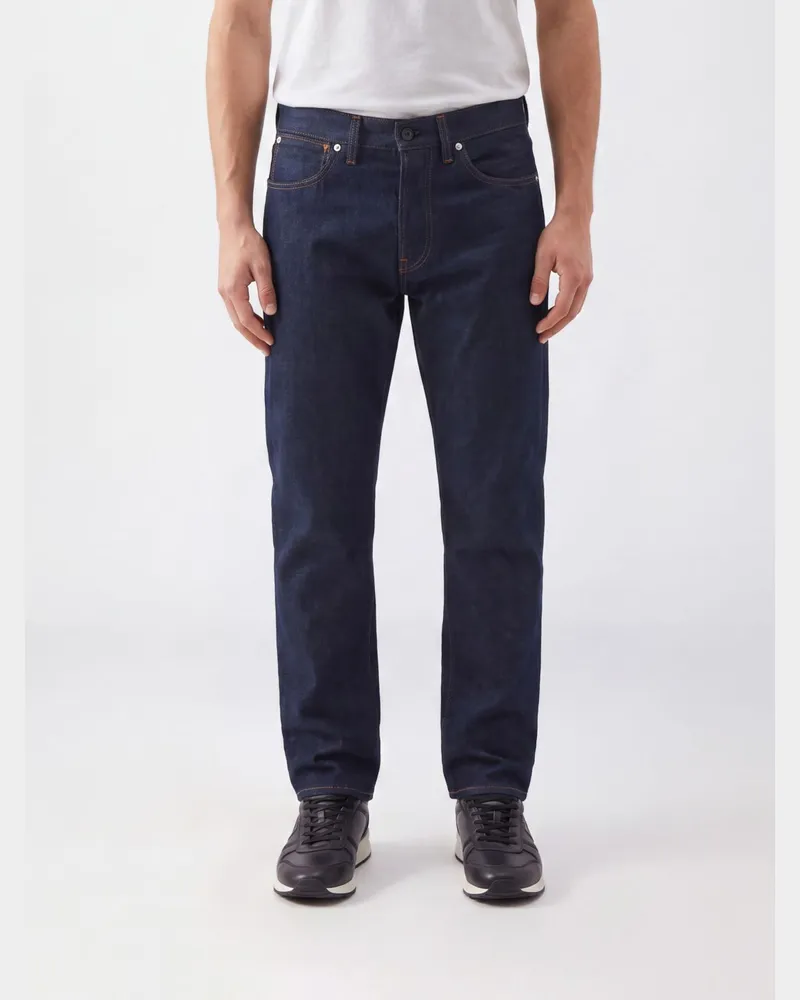 Stone Island Regular-Fit Jeans aus Baumwolldenim mit rückseitigem Compass-Logo Blau