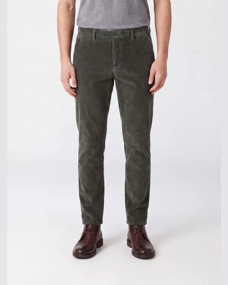 Briglia 1949 Slim-Fit-Chino-Hose von aus Baumwollsamt Grün