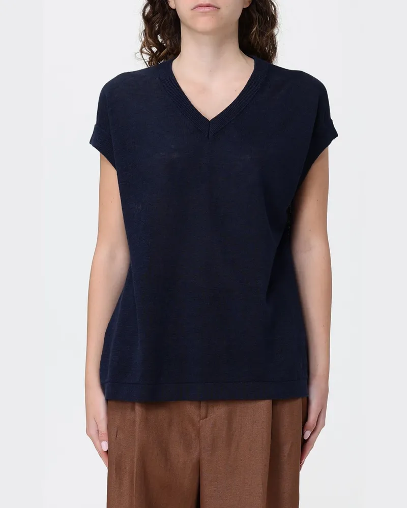 Max Mara Max Mara Leinen-Top von Blau