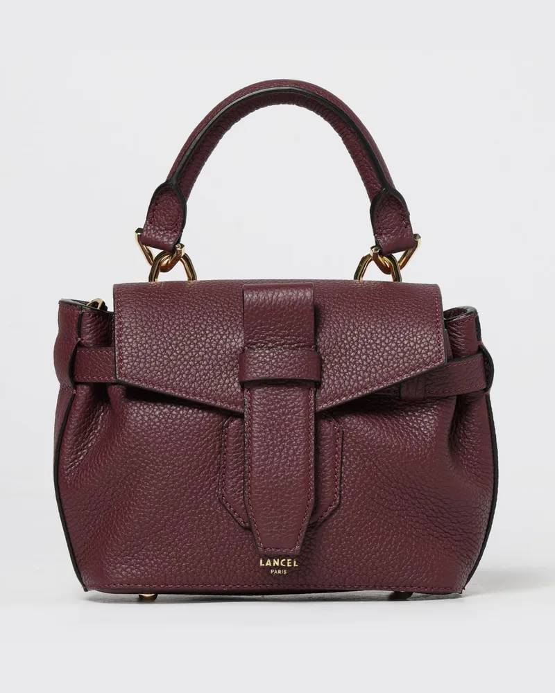 Lancel Schultertasche damen Burgunderrot