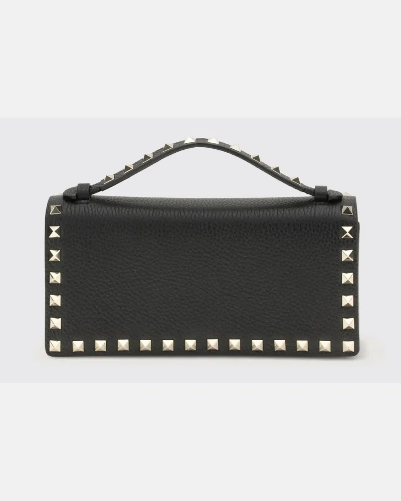 Valentino Garavani Rockstud Handtasche aus Kalbsleder mit Nieten und Kettenriemen Schwarz