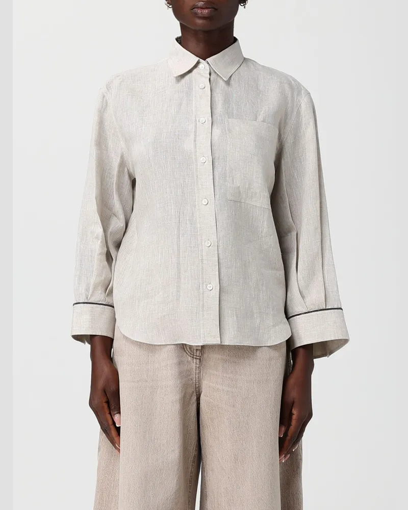 Brunello Cucinelli Hemdbluse damen Ecru