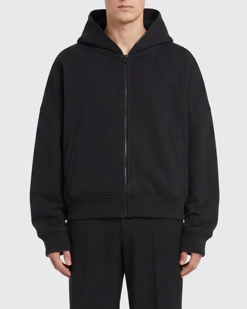 Entire Studios Baumwoll-Kapuzenpullover Schwarz