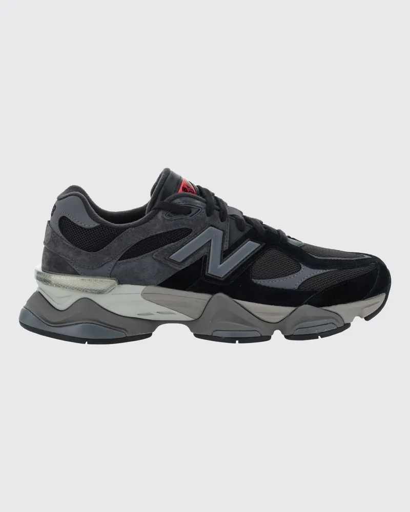 New Balance 9060 Sneakers aus Veloursleder und Mesh mit Chunky-Sohle Schwarz