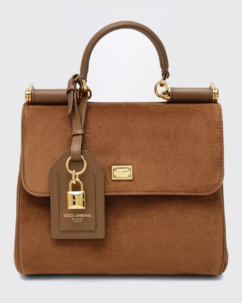 Dolce & Gabbana DOLCE  GABBANA Kleine My Sicily Handtasche Dolce & Gabbana aus Leder mit abnehmbarem Schulterriemen Camel