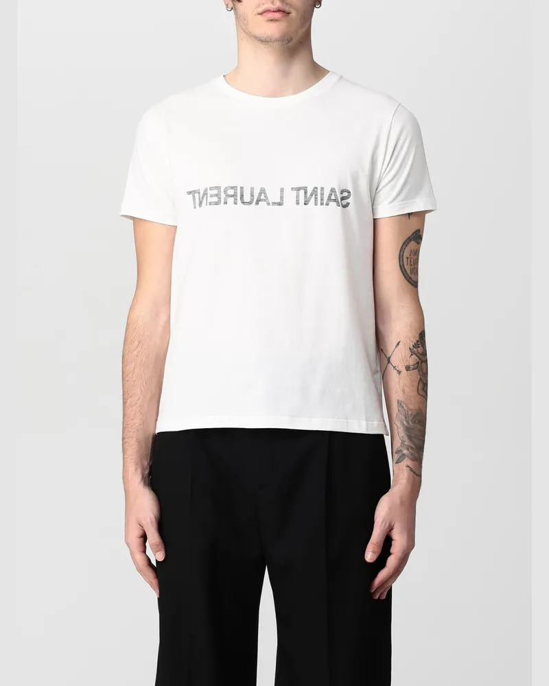 Saint Laurent T-shirt herren Weiß