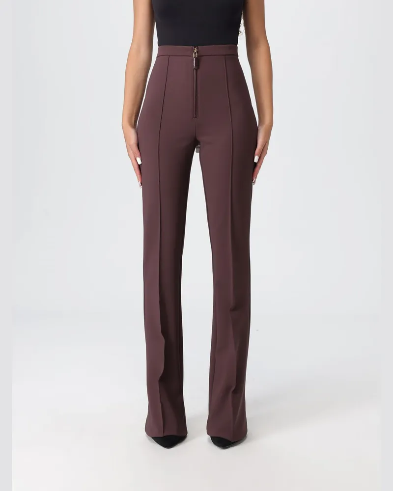 Elisabetta Franchi Hose damen Weinrot