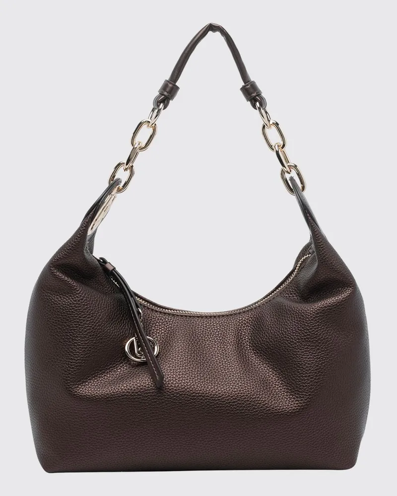 Liu Jo Schultertasche aus genarbtem Kunstleder mit Reißverschluss Braun