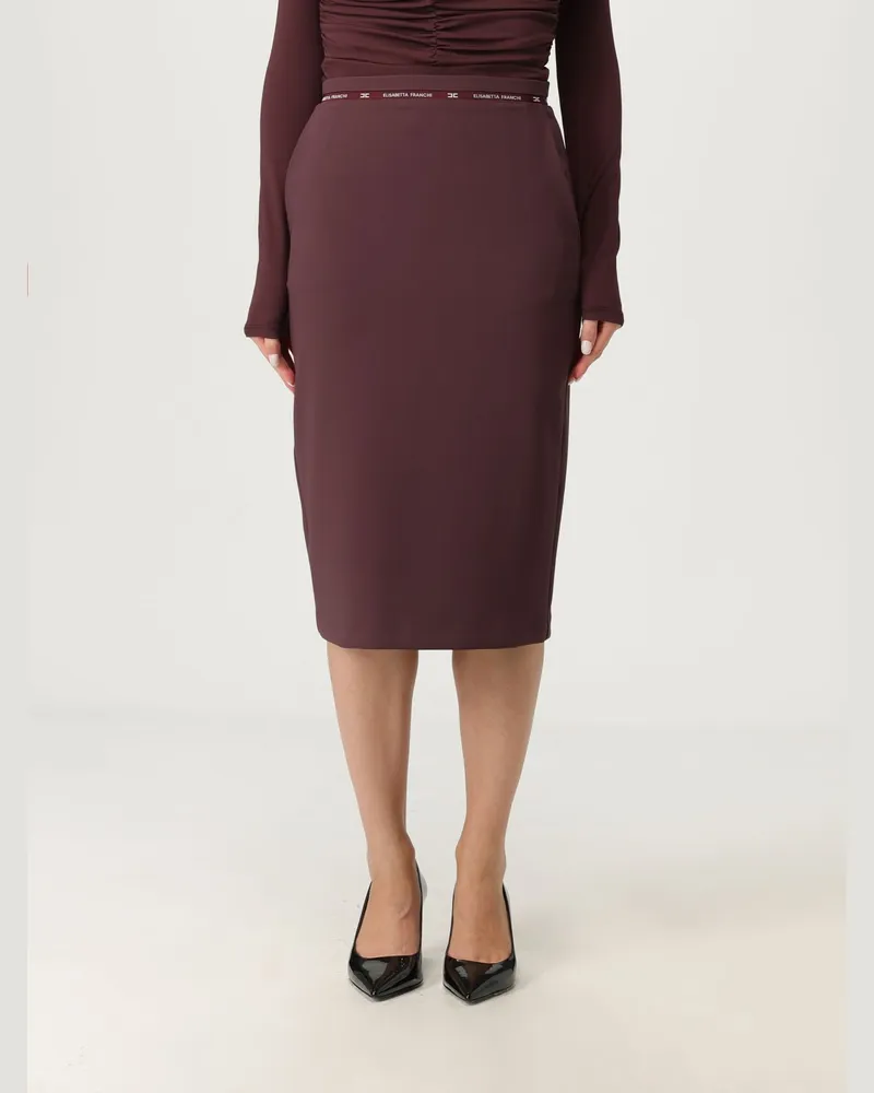 Elisabetta Franchi Rock damen Weinrot