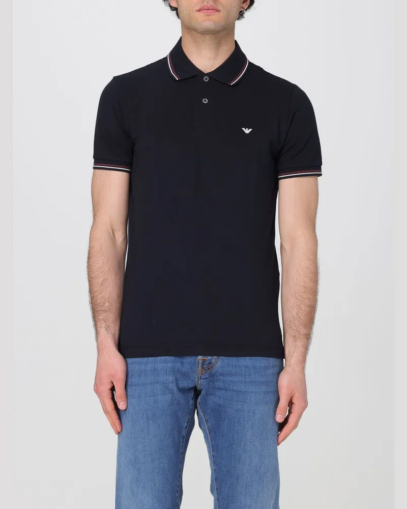 Emporio Armani Polo herren Blau