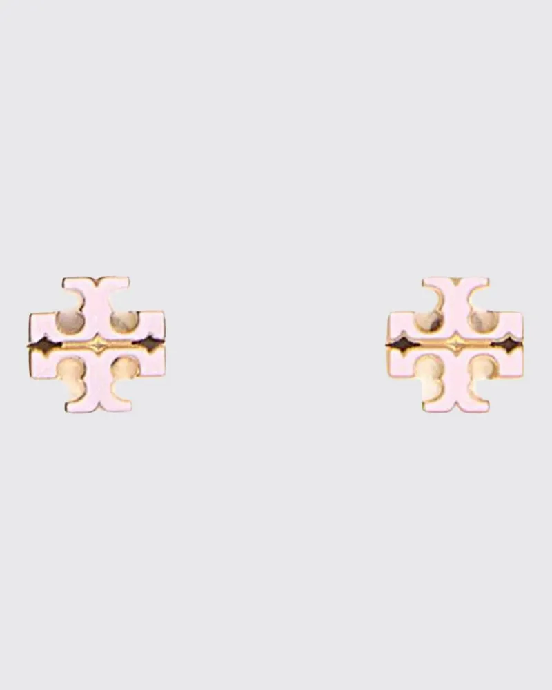 Tory Burch Ohrstecker aus Messing mit Double T-Logo Pink